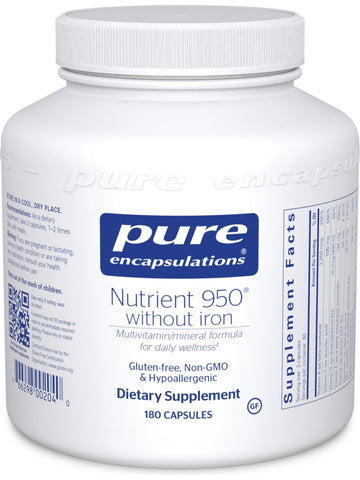 Pure Encapsulations, Nutrient 950 w/o Iron, 180 vcaps