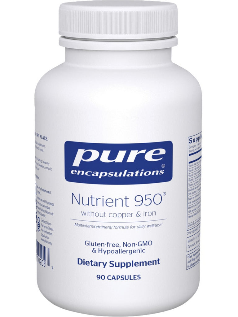 Pure Encapsulations, Nutrient 950 w/o Cu & Fe, 90 vcaps