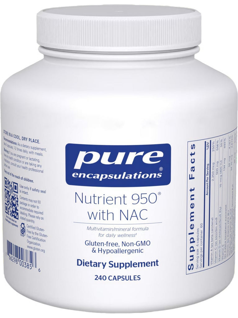 Pure Encapsulations, Nutrient 950 with NAC, 240 caps