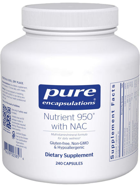 Pure Encapsulations, Nutrient 950 with NAC, 240 caps