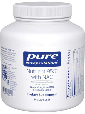 Pure Encapsulations, Nutrient 950 with NAC, 240 caps