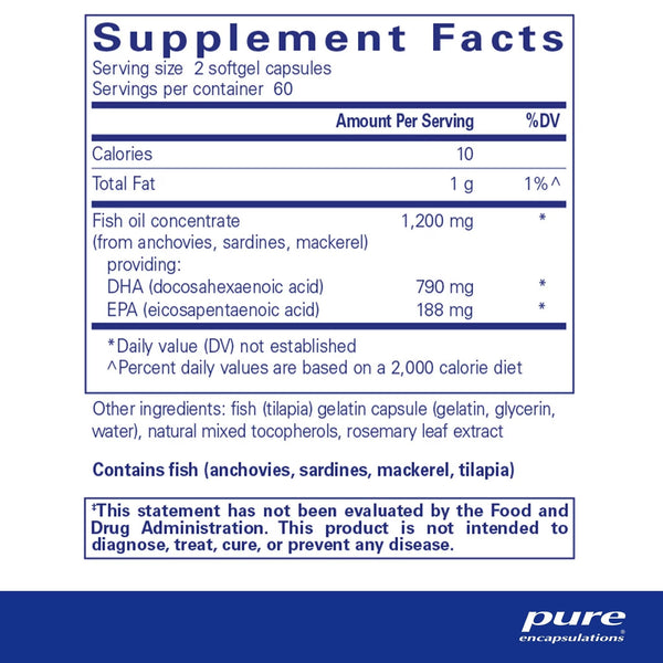 Pure Encapsulations, DHA Ultimate, 120 Softgel Capsules