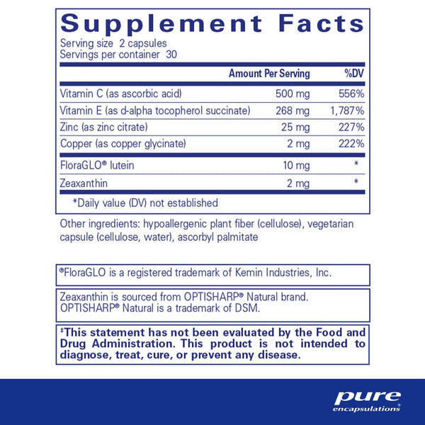 Pure Encapsulations, EyeProtect Basics, 60 Capsules