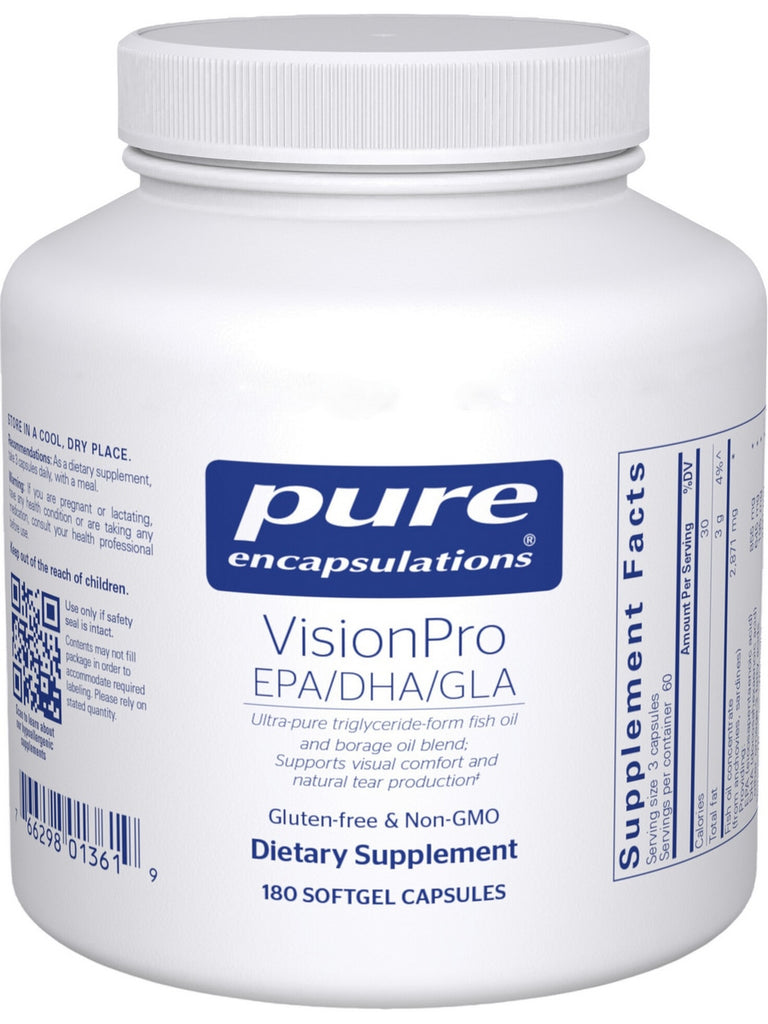 Pure Encapsulations, VisionPro EPA/DHA/GLA, 180 Softgel Capsules