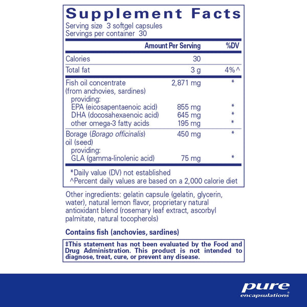 Pure Encapsulations, VisionPro EPA/DHA/GLA, 90 Softgel Capsules