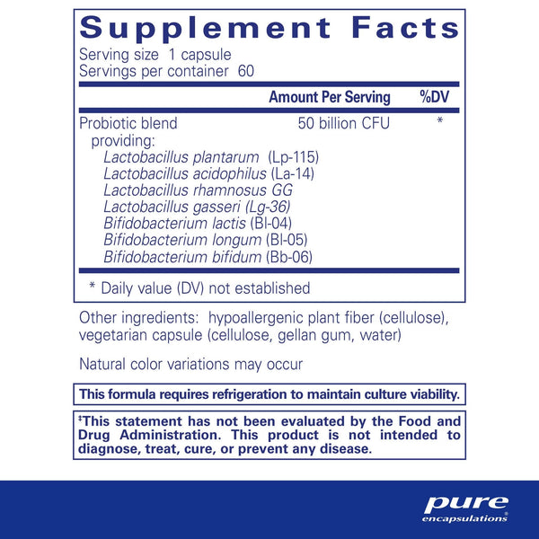 Pure Encapsulations, Probiotic 50B, 60 Capsules