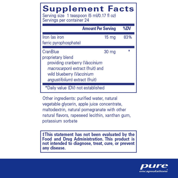 Pure Encapsulations, Iron Liquid, 120 ml