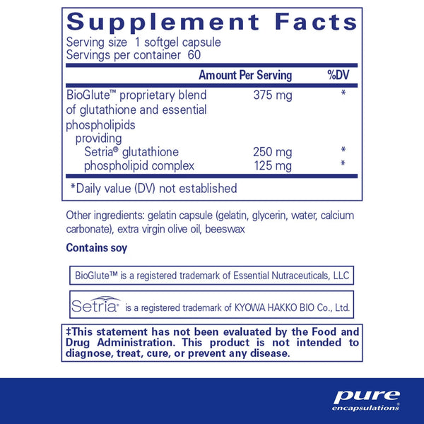 Pure Encapsulations, Liposomal Glutathione, 60 Softgel Capsules
