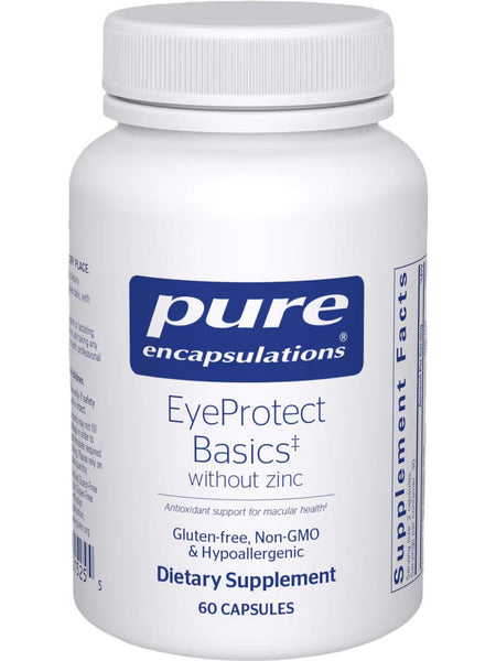 Pure Encapsulations, EyeProtect Basics (without zinc), 60 caps