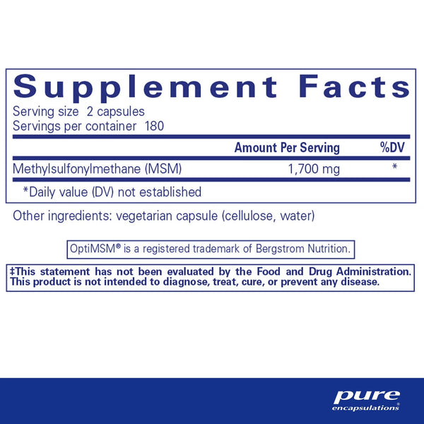 Pure Encapsulations, MSM, 360 Capsules