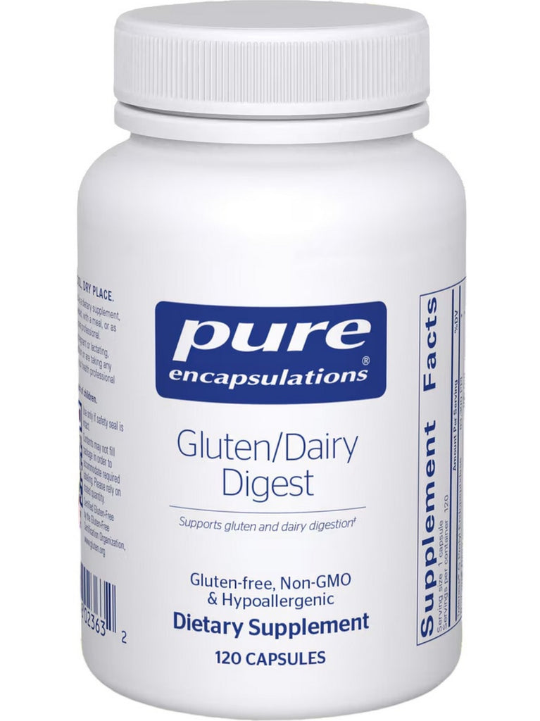 Pure Encapsulations, Gluten/Dairy Digest, 120 caps