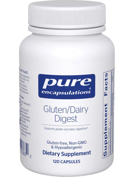 Pure Encapsulations, Gluten/Dairy Digest, 120 caps