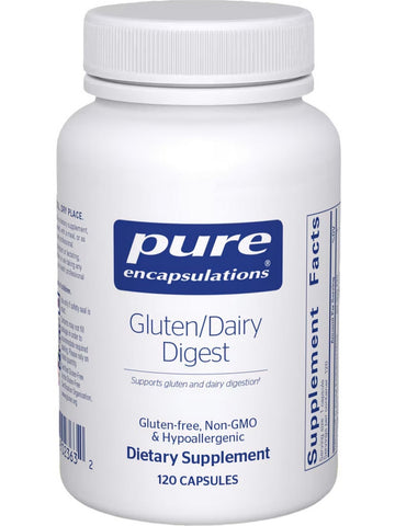 Pure Encapsulations, Gluten/Dairy Digest, 120 caps