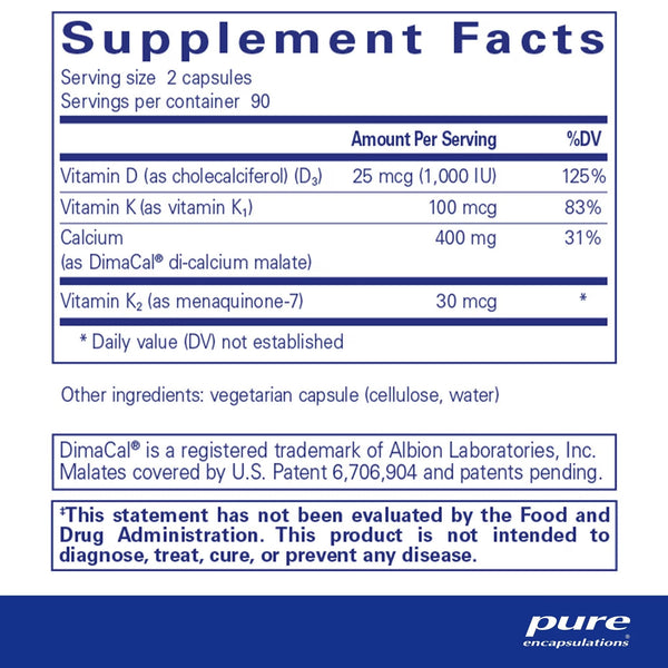 Pure Encapsulations, Calcium K/D, 180 Capsules