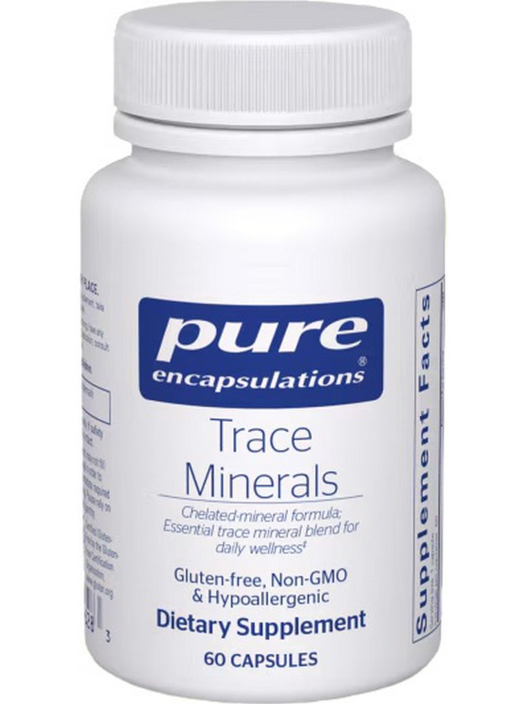 Pure Encapsulations, Trace Minerals, 60 caps