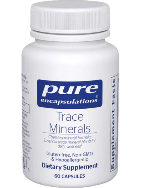 Pure Encapsulations, Trace Minerals, 60 caps