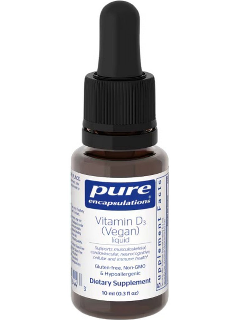 Pure Encapsulations, Vitamin D3 Liquid Vegan, 0.3 fl oz