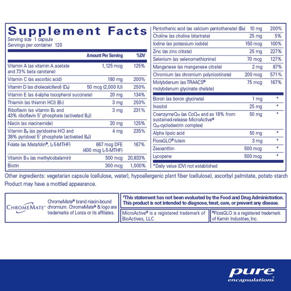 Pure Encapsulations, O.N.E. Multivitamin, 120 Capsules
