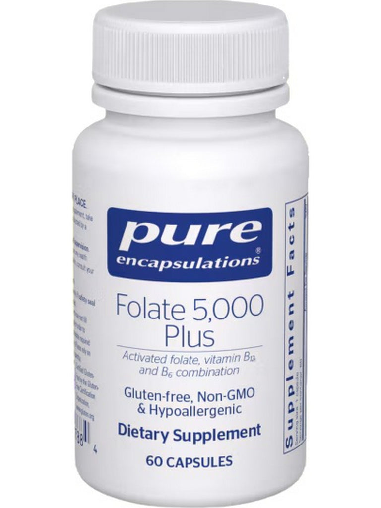 Pure Encapsulations, Folate 5000 Plus, 60 caps