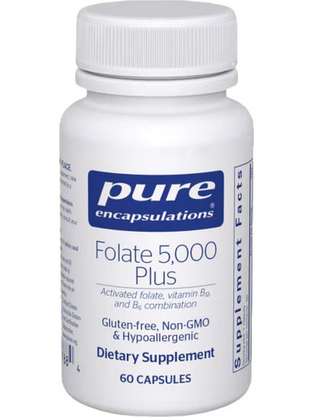 Pure Encapsulations, Folate 5000 Plus, 60 caps