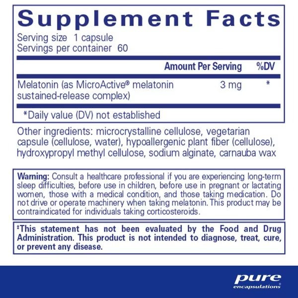 Pure Encapsulations, Melatonin-SR, 60 Capsules