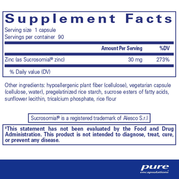 Pure Encapsulations, UltraZin Zinc, 90 Capsules