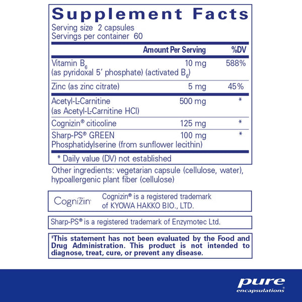 Pure Encapsulations, CogniPhos, 120 Capsules
