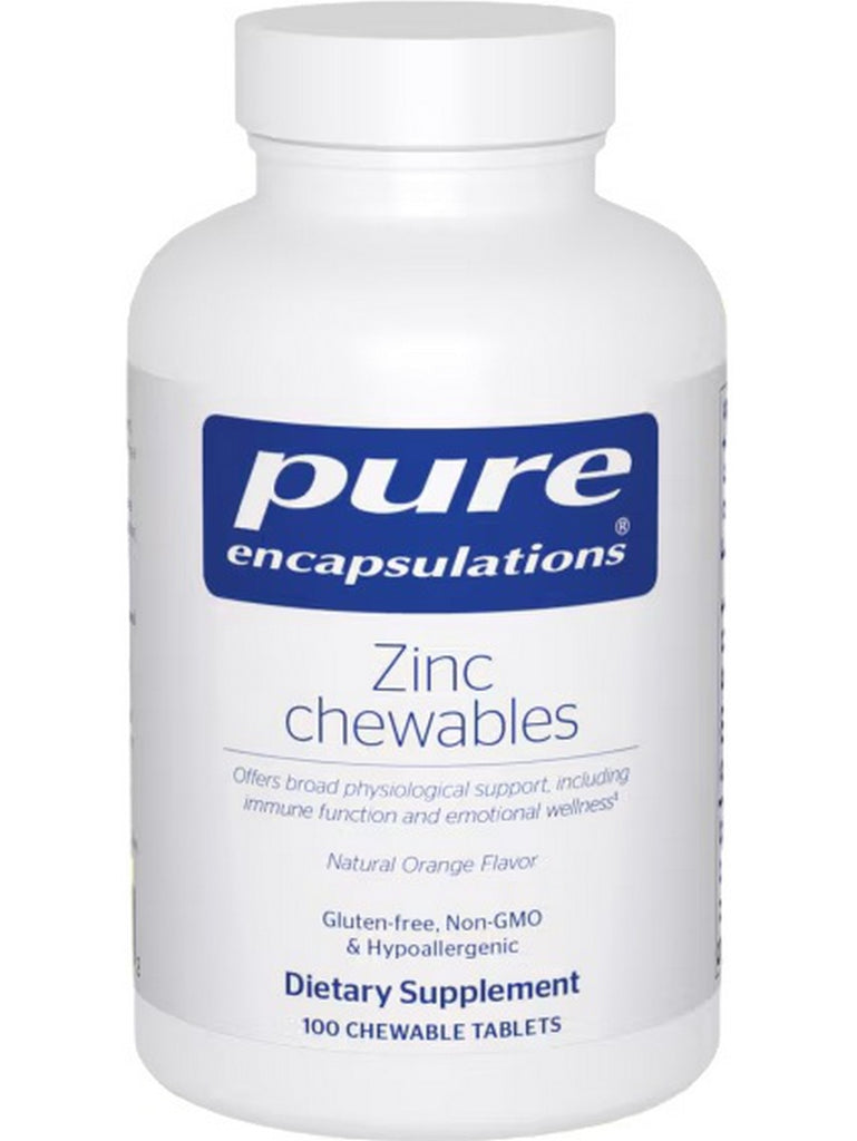 Pure Encapsulations, Zinc Chewables, 100 chewable tablets