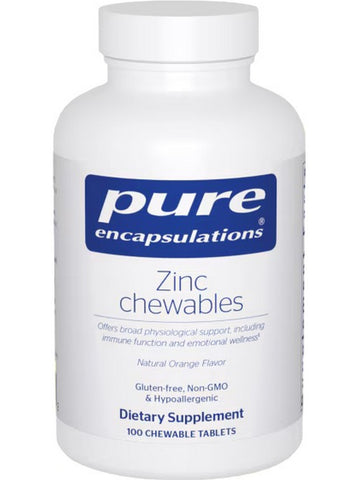 Pure Encapsulations, Zinc Chewables, 100 chewable tablets