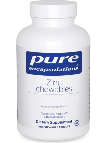 Pure Encapsulations, Zinc Chewables, 100 chewable tablets