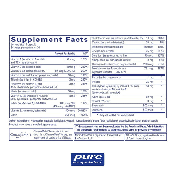 Pure Encapsulations, O.N.E. Multivitamin, 30 Capsules