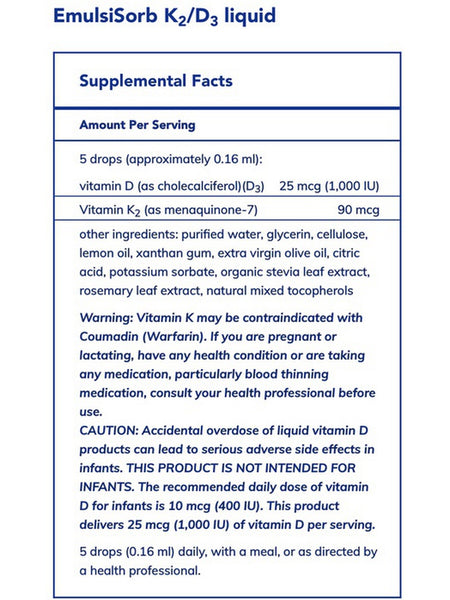 Pure Encapsulations, EmulsiSorb K2/D3 liquid, 20 ml
