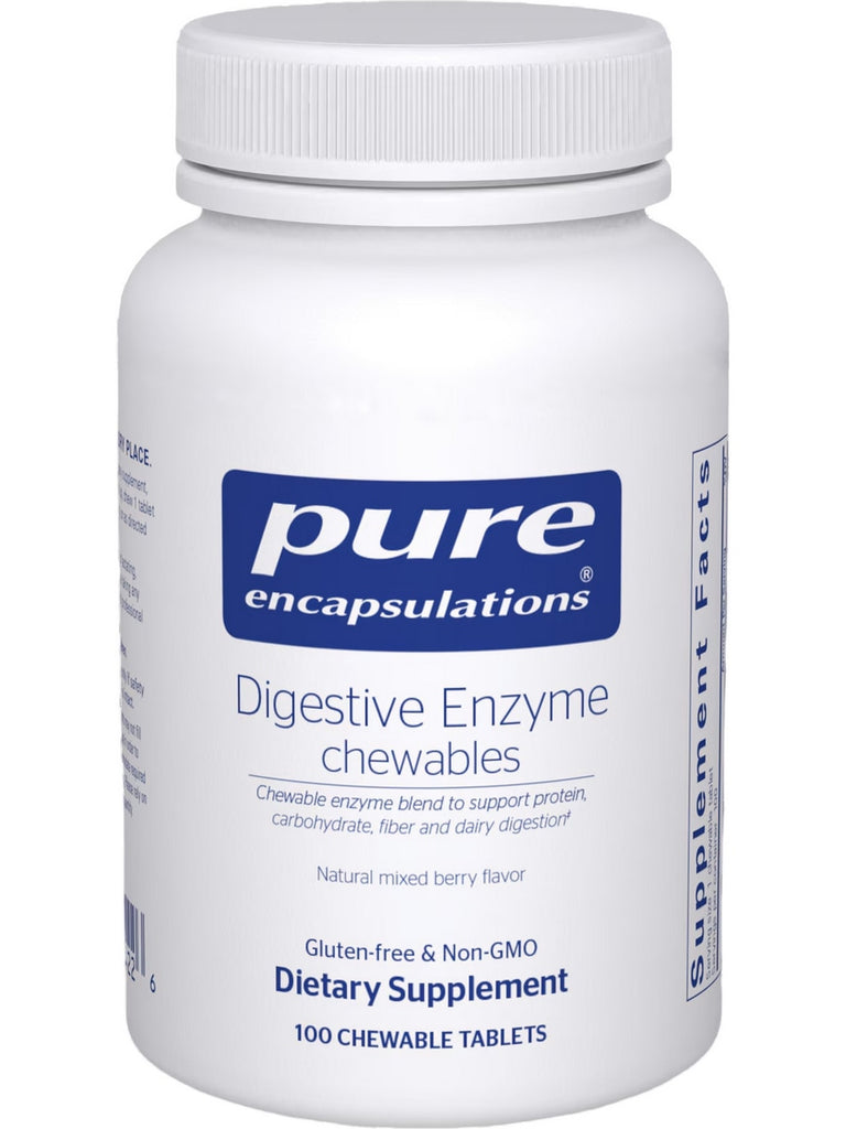 Pure Encapsulations, Digestive Enzyme Chewables, 100 chewable tablets