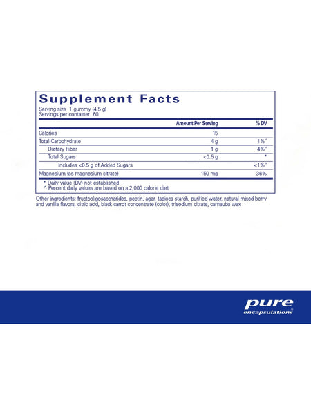 Pure Encapsulations, Magnesium Gummy, 60 Gummies