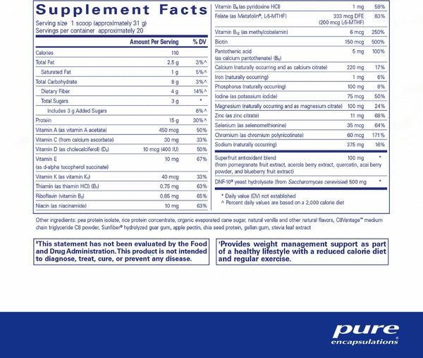 Pure Encapsulations, PureLean Protein, 21.8 oz