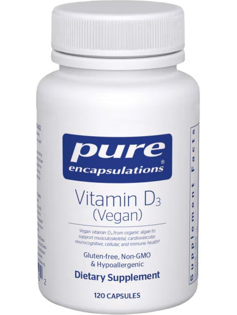 Pure Encapsulations, Vitamin D3 (vegan), 120 capsules