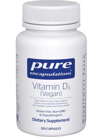 Pure Encapsulations, Vitamin D3 (vegan), 120 capsules
