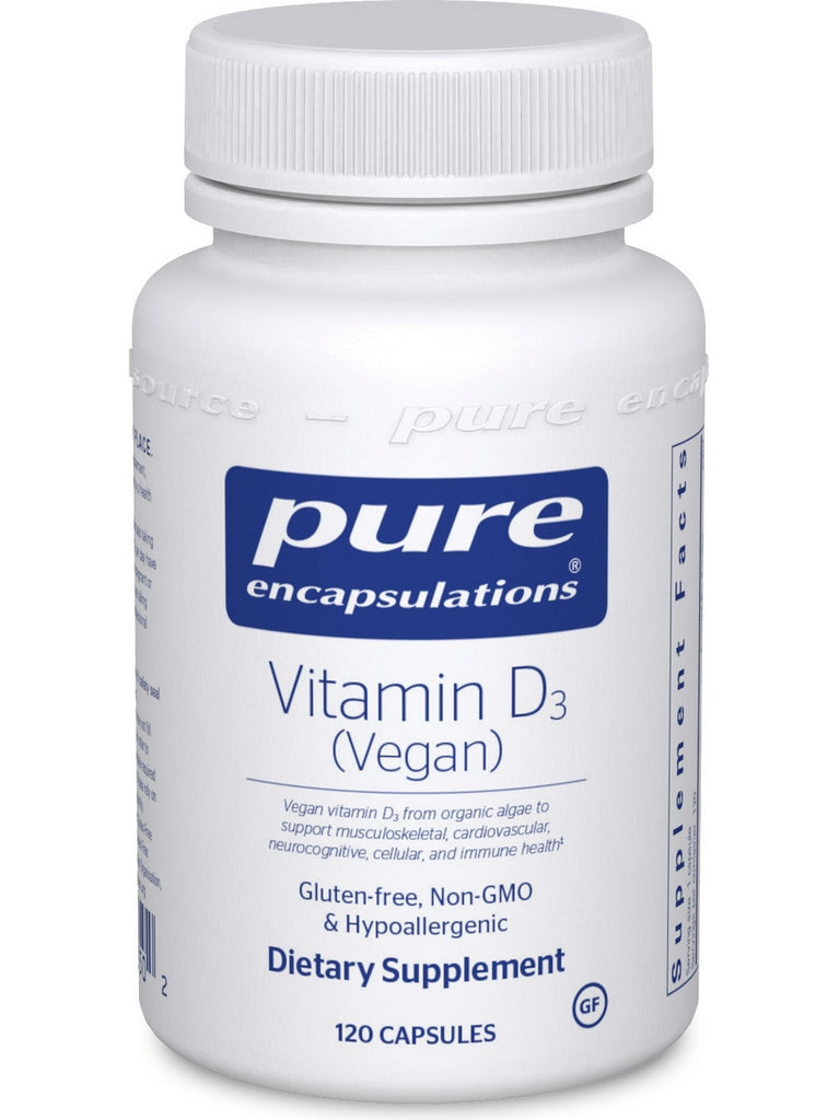 Pure Encapsulations, Vitamin D3 (vegan), 120 capsules