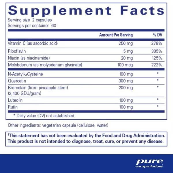 Pure Encapsulations, Hist Reset, 120 Capsules