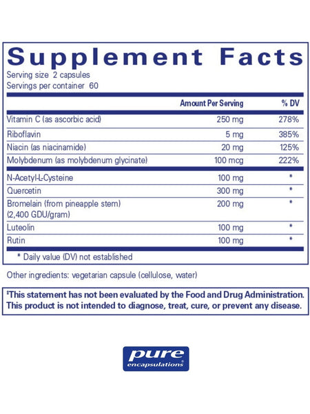 Pure Encapsulations, Hist Reset, 120 capsules