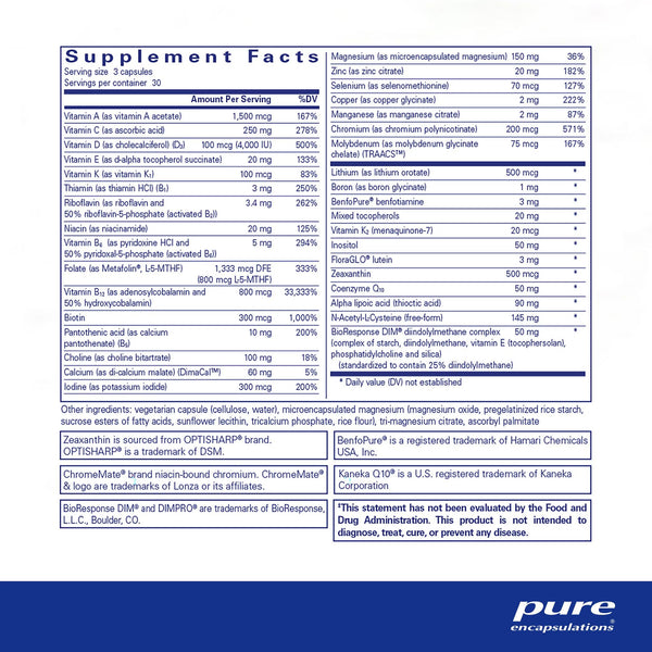 Pure Encapsulations, PureGenomics UltraMultivitamin, 90 Capsules