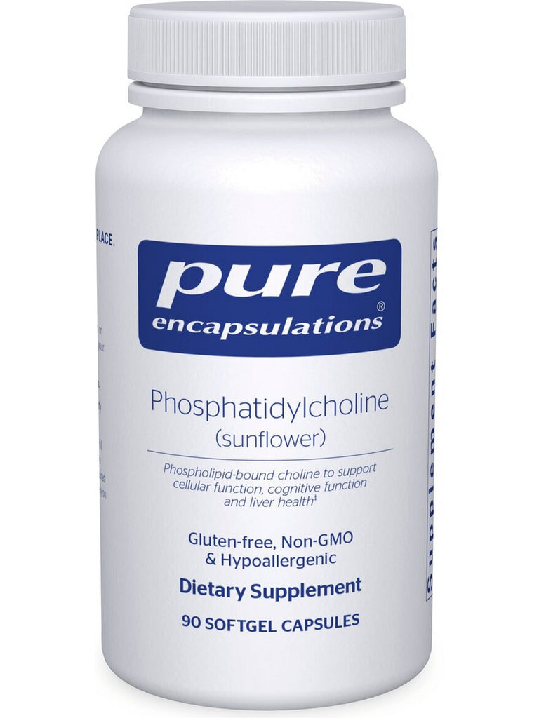 Pure Encapsulations, Phosphatidylcholine (sunflower), 90 softgel capsules