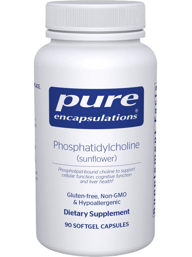 Pure Encapsulations, Phosphatidylcholine (sunflower), 90 softgel capsules