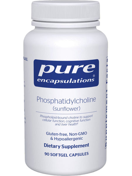 Pure Encapsulations, Phosphatidylcholine (sunflower), 90 softgel capsules