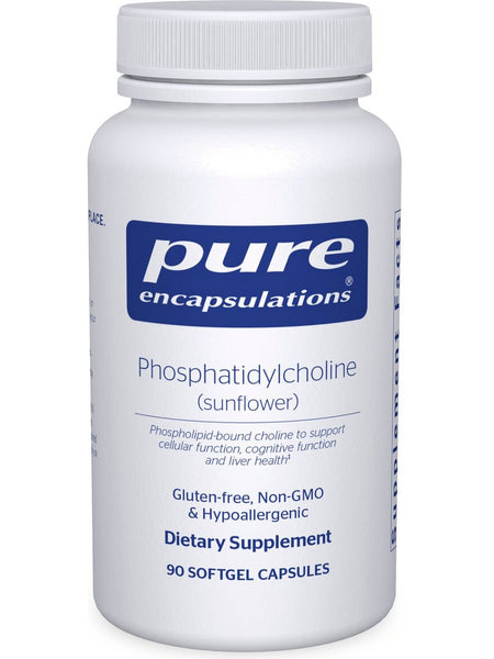 Pure Encapsulations, Phosphatidylcholine (sunflower), 90 softgel capsules