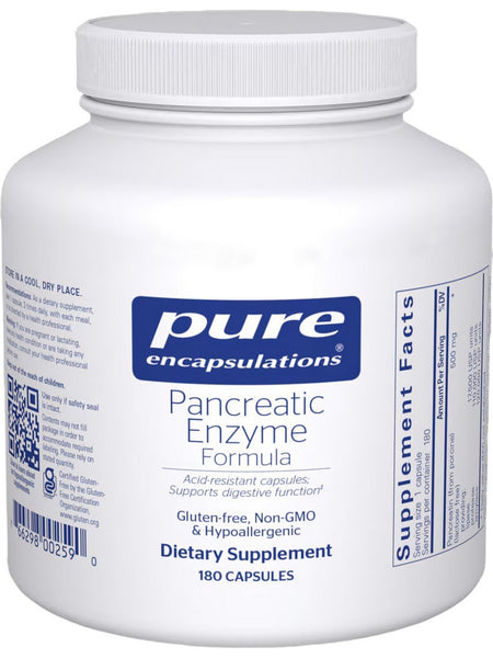 Pure Encapsulations, Pancreatic Enzyme Formula, 180 vcaps