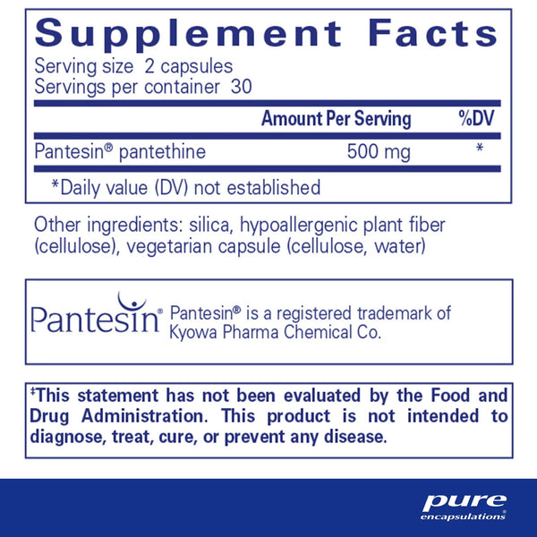 Pure Encapsulations, Pantethine, 60 Capsules