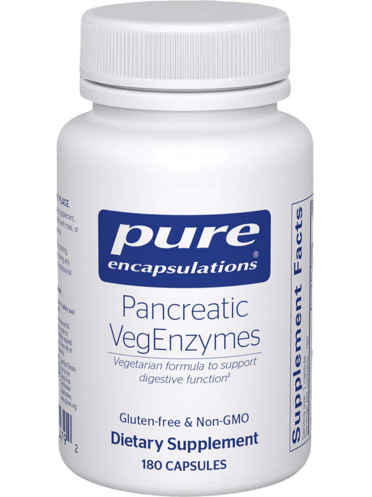 Pure Encapsulations, Pancreatic VegEnzymes, 180 vcaps