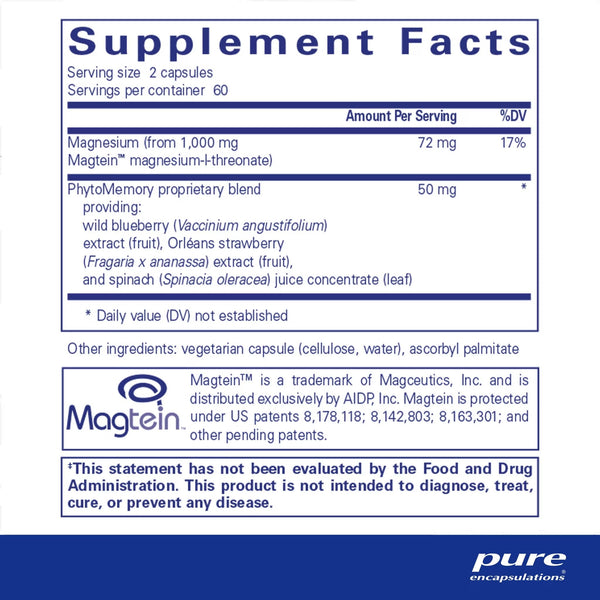 Pure Encapsulations, CogniMag, 120 Capsules