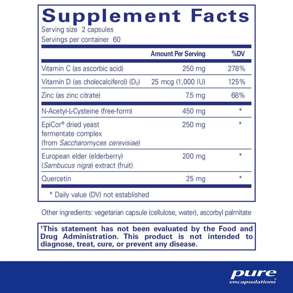 Pure Encapsulations, PureDefense with NAC, 120 Capsules